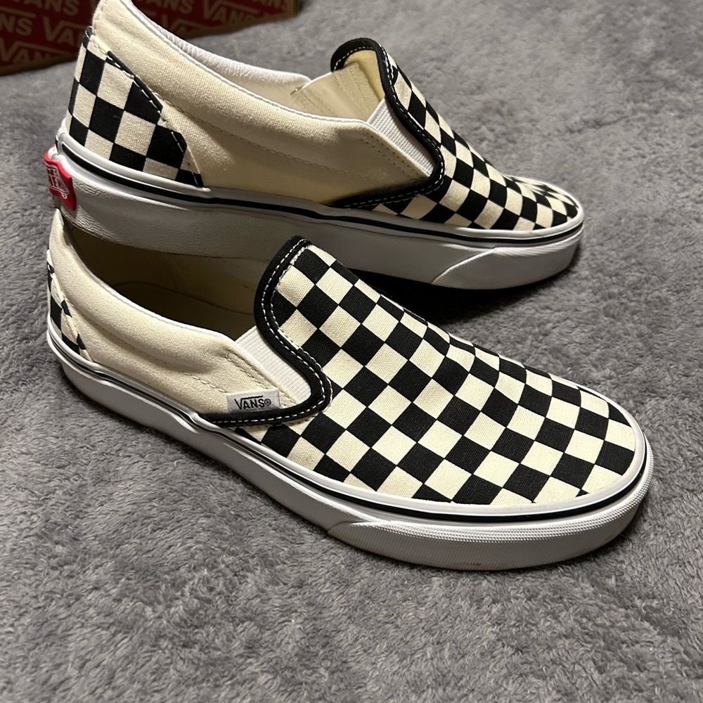 Black and white checkered vans